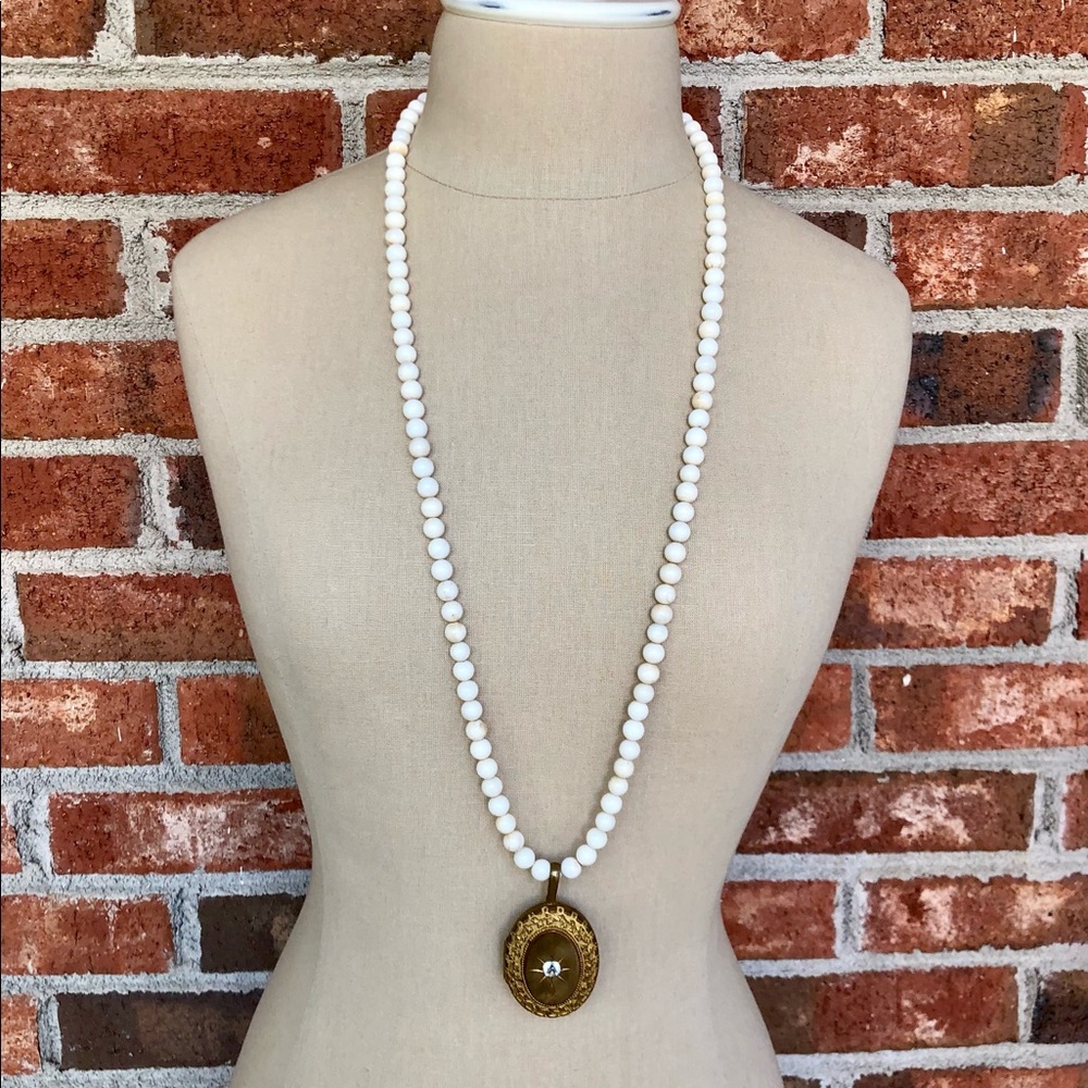 Theodosia Jewelry Conch & Locket Necklace
